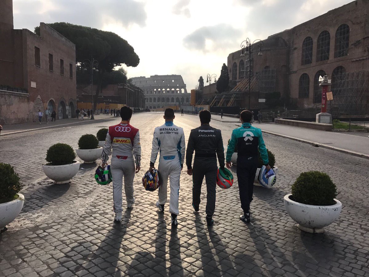 FIAFormulaE's tweet photo. Buongiorno Roma! #RomeEPrix https://t.co/ZApL6DOfhI