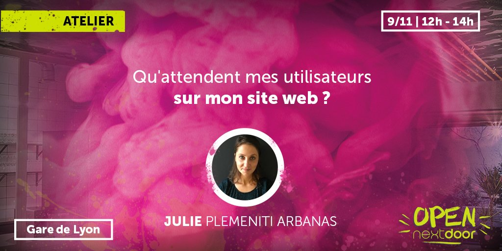 Wojo_co's tweet photo. [#OpenNextdoor] Qu'attendent mes utilisateurs sur mon site web ? Un atelier animé par @User_Lynx Inscription>> https://t.co/ruHZN9lkRe https://t.co/irfDii5ccO