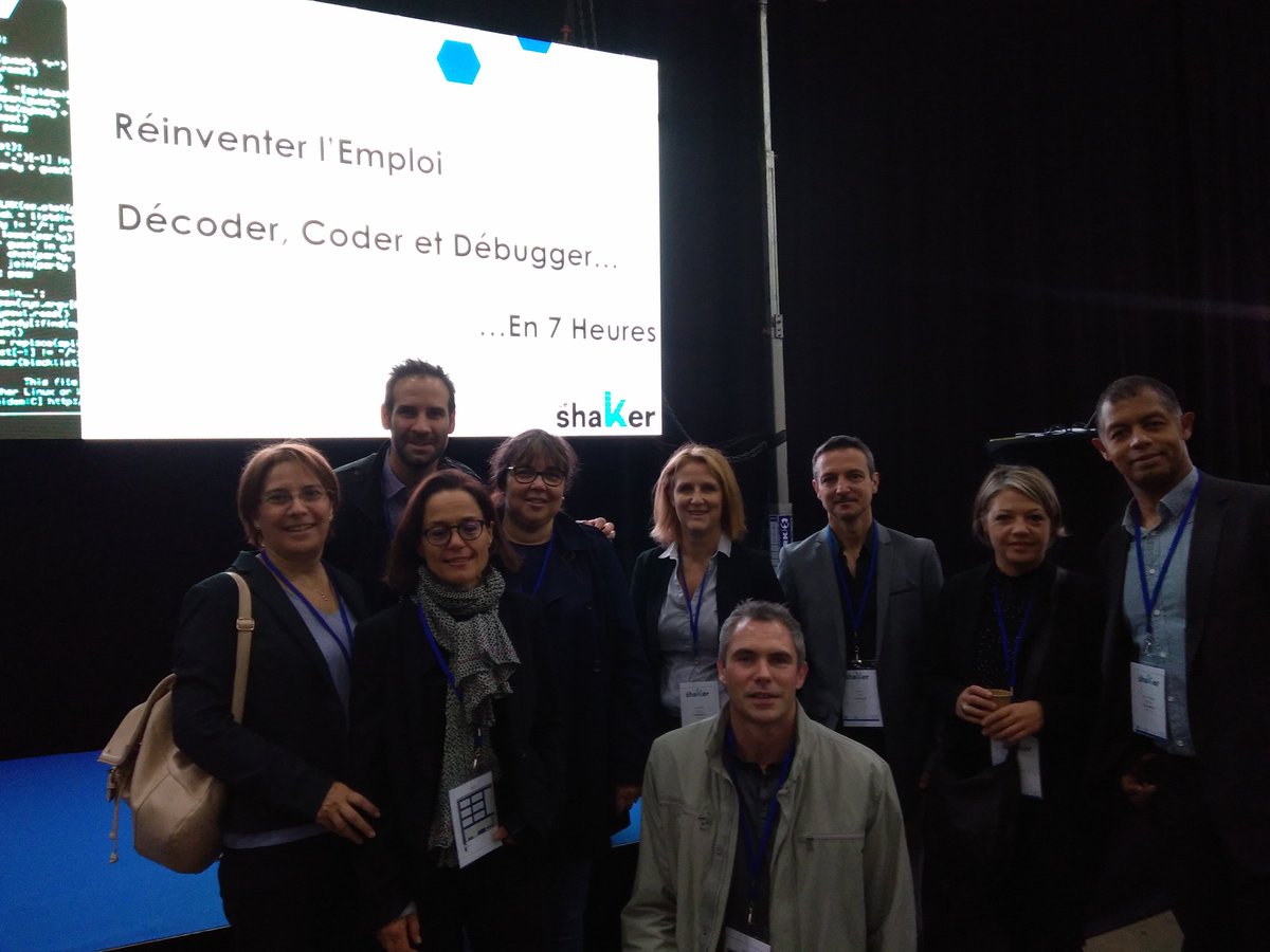 FTravail_ARA's tweet photo. #SHAKER2017 
Notre équipe présente au #Hackathon «Réinventer l’emploi» 💪 
cc @Ker_Team https://t.co/hdXwcdBJZ7