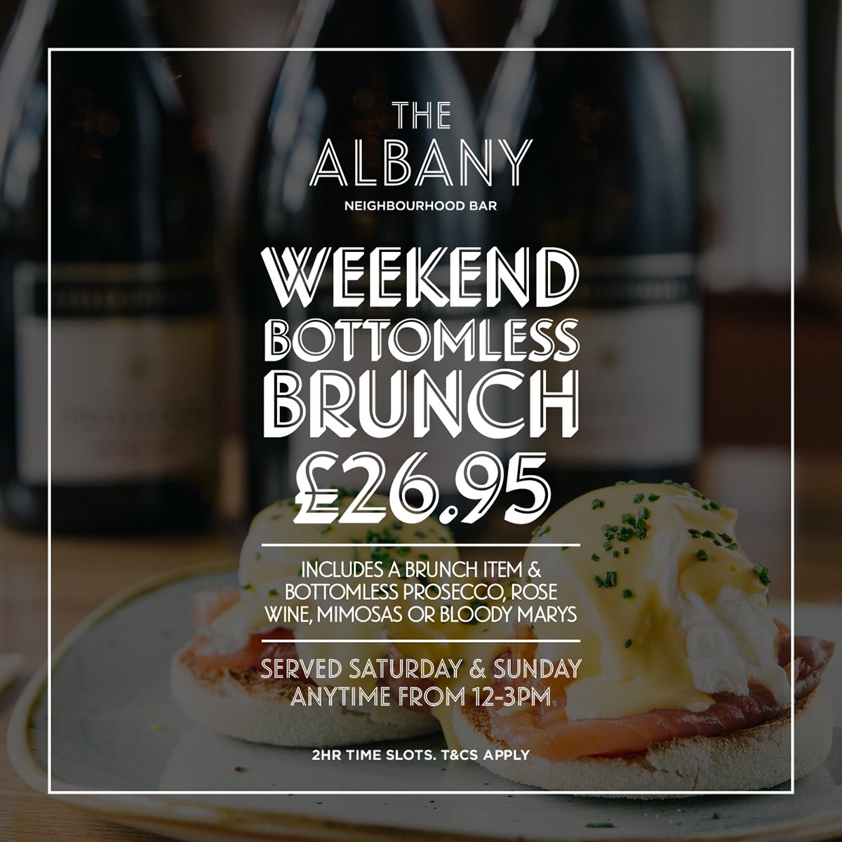 BelfastBowery's tweet photo. Bottomless Brunch is now served on Saturday &amp; Sunday’s at The Albany! 

Call us to make a reservation 02890682641

Normal T&amp;Cs apply https://t.co/aafAEBpuLc