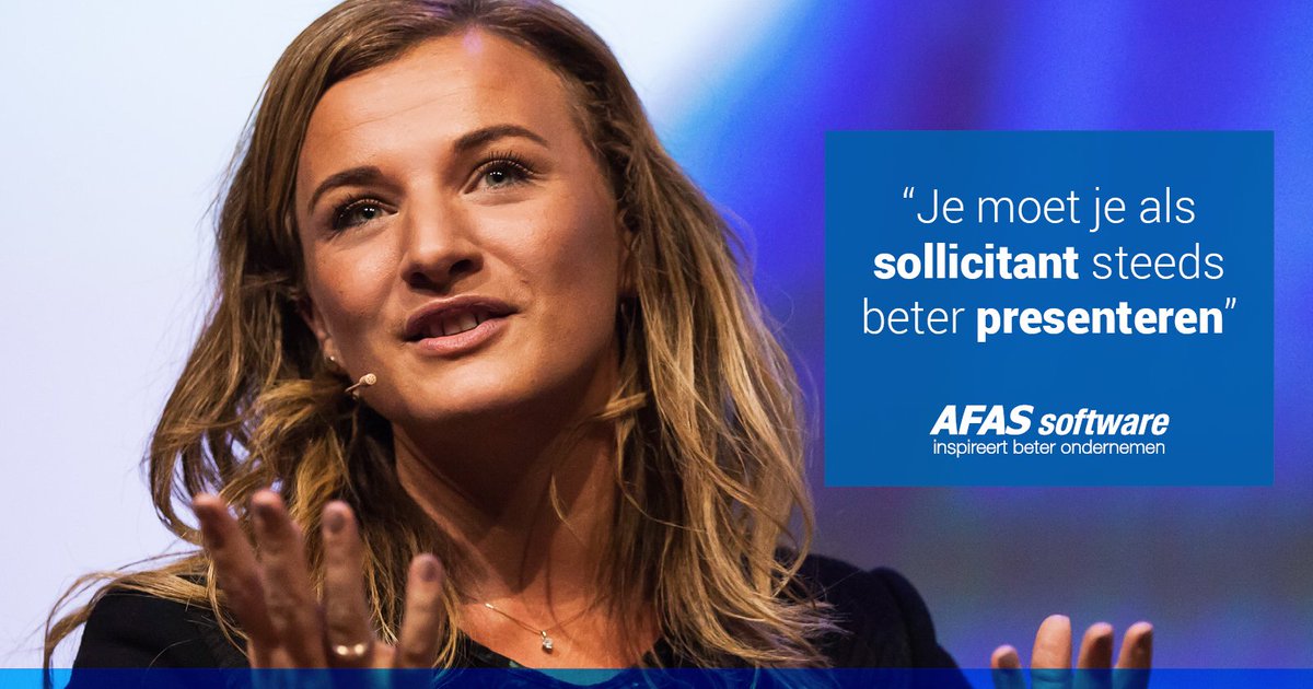 AFAS's tweet photo. Wat mogen bedrijven en sollicitanten van elkaar verwachten? Britt Breure vertelt: https://t.co/3SZKTPv8OX https://t.co/wVmNpvkFi4