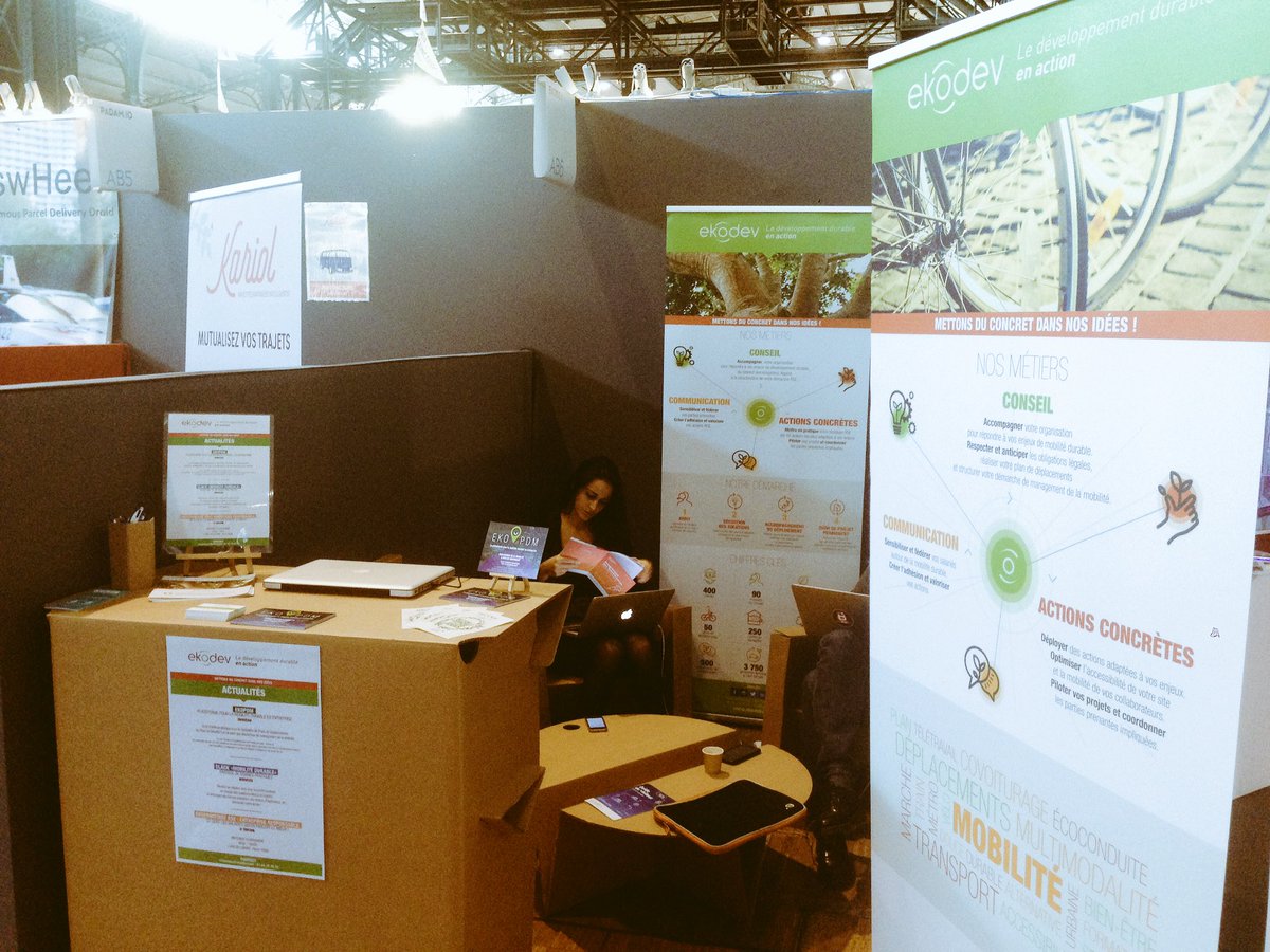 ekodev's tweet photo. Prêt à vous accueillir sur notre stand au salon #Autonomy2017 à la grande halle de @LaVillette ! @AUTONOMY #mobilité #EKOPDM https://t.co/jPrNZuAKx1