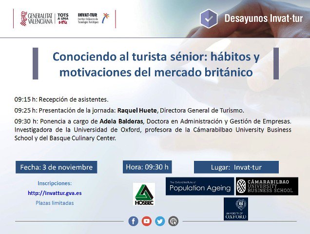 GVAinvattur's tweet photo. En el próximo #DesayunoInvattur, hablaremos del turista sénior y del mercado británico con @adelabalderas (03/11): https://t.co/y6SG2PvEN1 https://t.co/LGhu1uNpKB