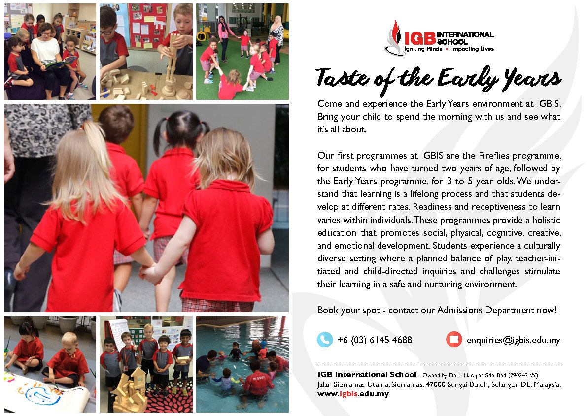 IGBintschool's tweet photo. Come and experience the Early Years environment at IGBIS.
#igbis #igbignites #igbinternationalschool https://t.co/Hq81rL23Vb