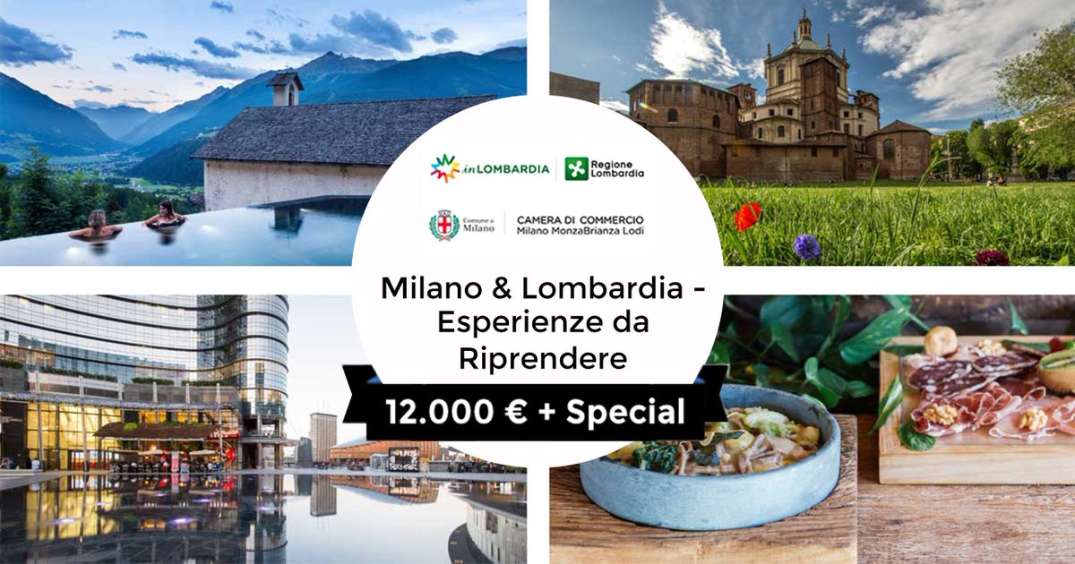 inLOMBARDIA's tweet photo. Vieni #inLombardia e gira un video che mostri le meraviglie della destinazione!
👉 https://t.co/qE9EQUrO8j
Premi per 12.000€ | Deadline 10/01 https://t.co/41faBWfwem