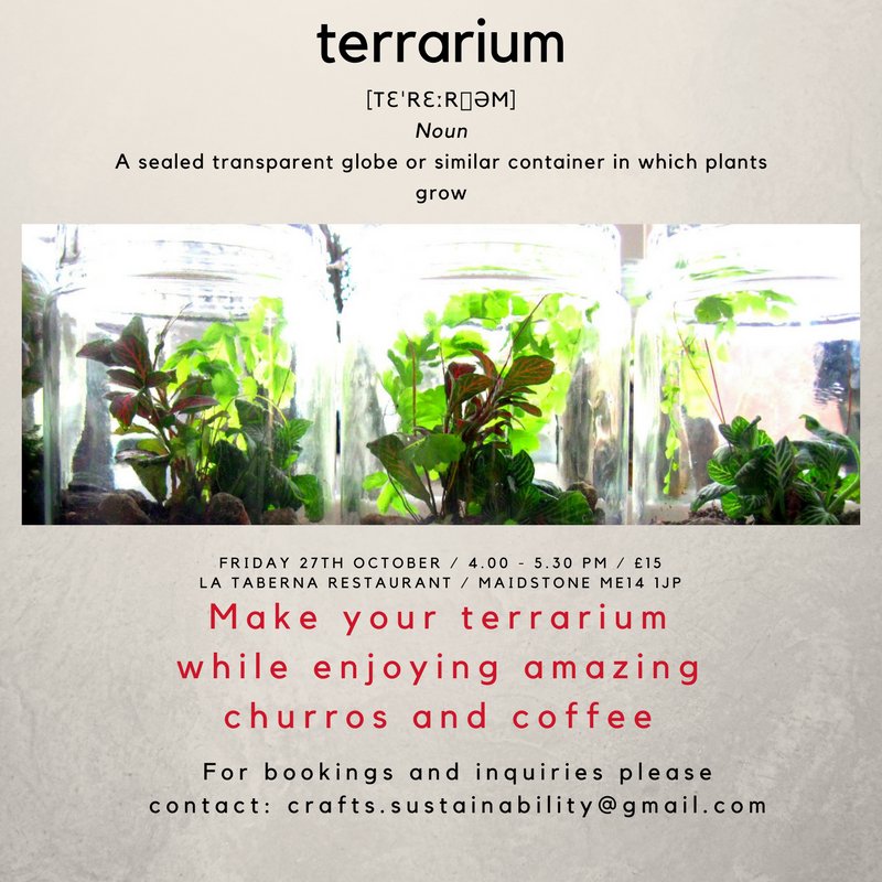 CraftSustaina's tweet photo. Come, have a #jolly good evening and learn how to build your own #terrarium in #Maidstone https://t.co/hXk90Jv0ky https://t.co/6u4AxjYFCQ