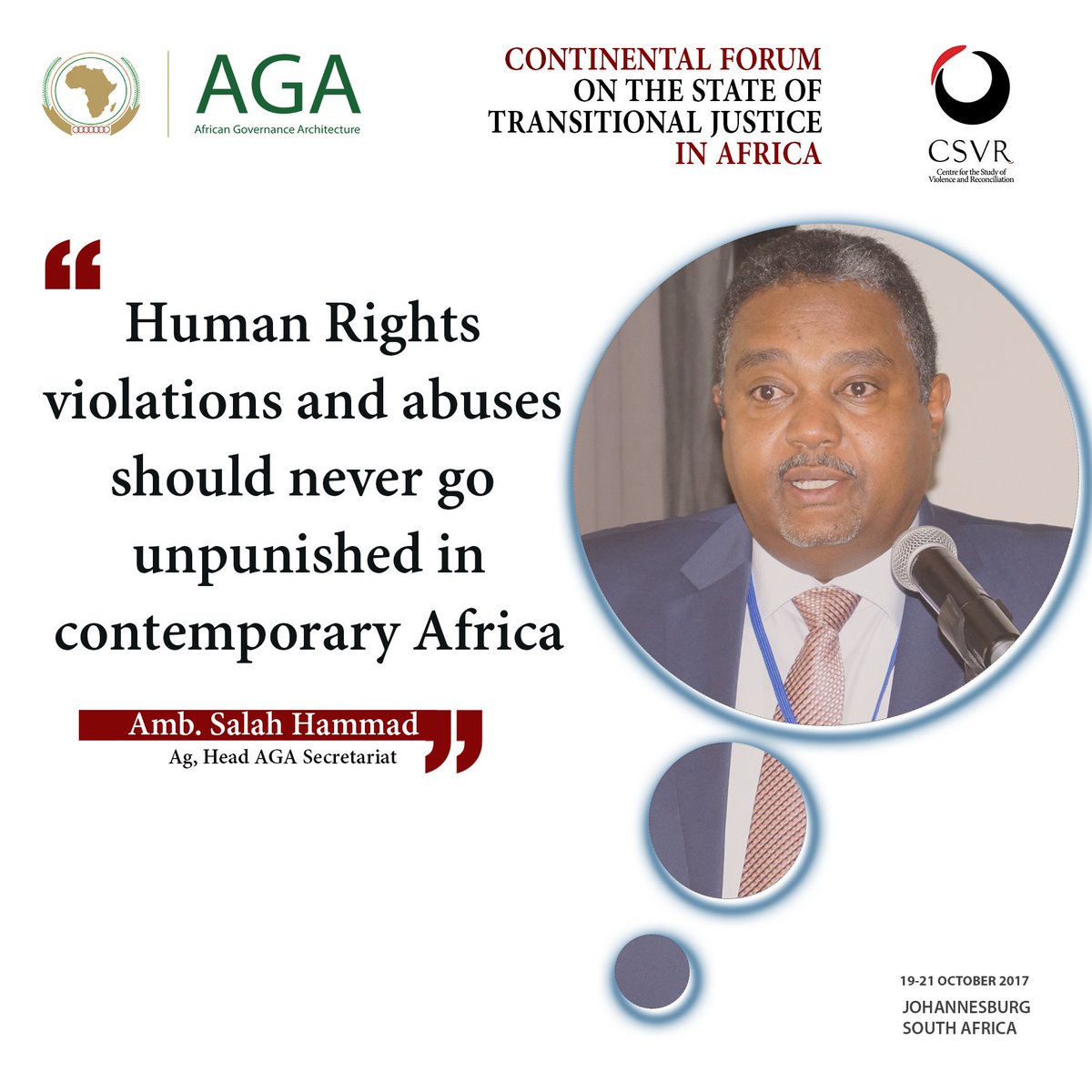 Convos4Action's tweet photo. .@shammad100 stressing the importance of Transitional Justice Systems. #TJinAfricaForum2017 https://t.co/4o48eVWqHO
