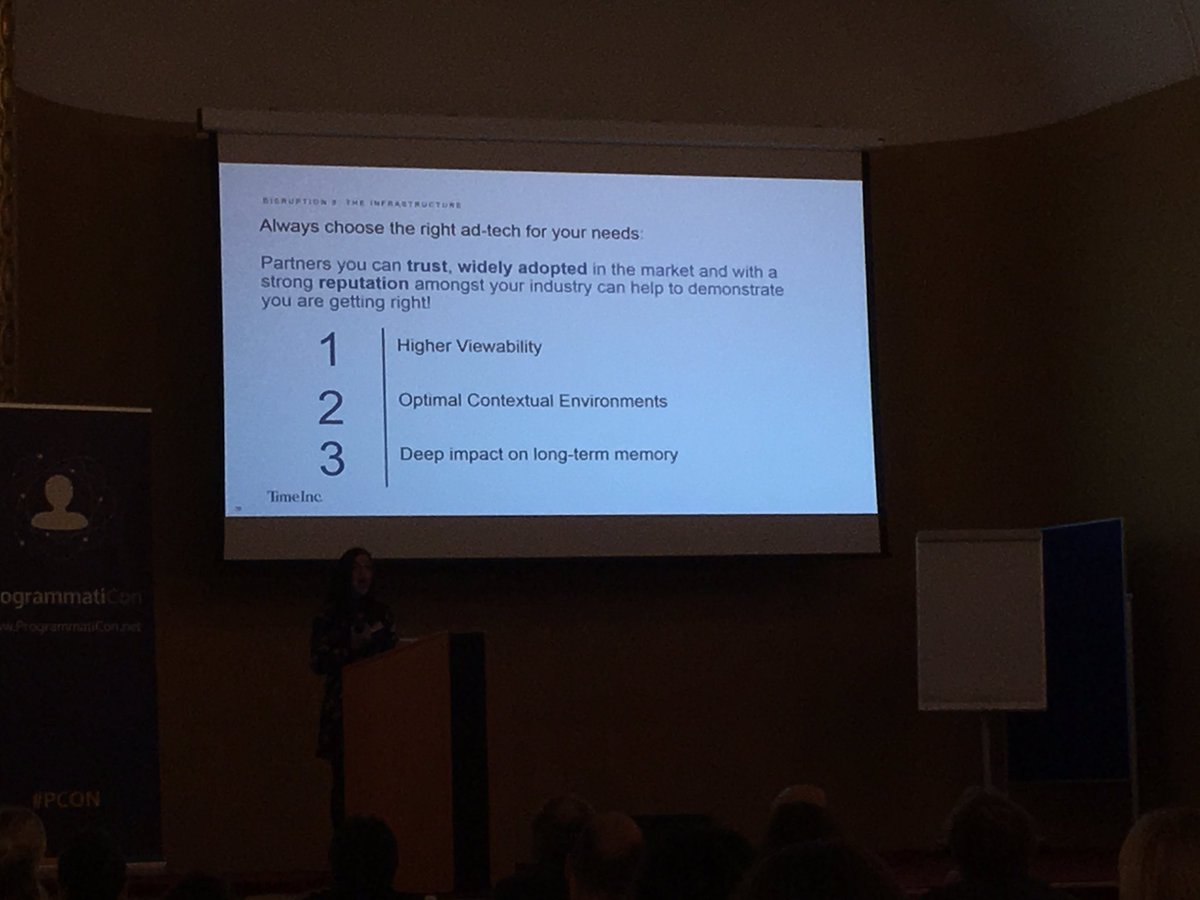 aconf's tweet photo. Increase efficiency and ROI by choosing the right technology @Barbara_Agus_tw #pcon #programmaticon @Meetrics https://t.co/HRU0pJAKIp