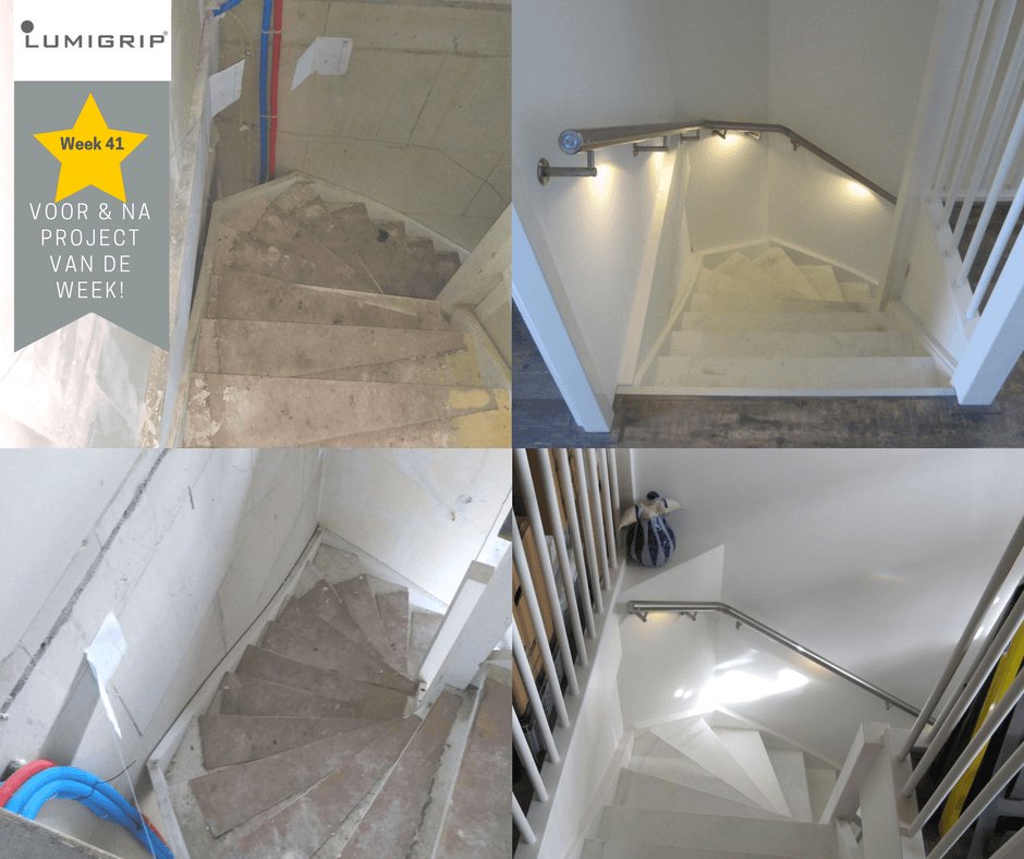 Een trapsituatie met afwerk koven? Geen probleem, wij produceren op maat en kunnen de leuning alsnog prachtig laten doorlopen #maatwerk #rvs