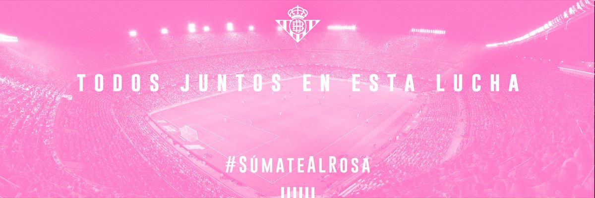 RealBetis's tweet photo. Tu lucha es nuestra lucha. Este partido lo ganamos entre todos.

#SúmateAlRosa #DíaMundialdelCáncerdeMama https://t.co/UXt09me6y3