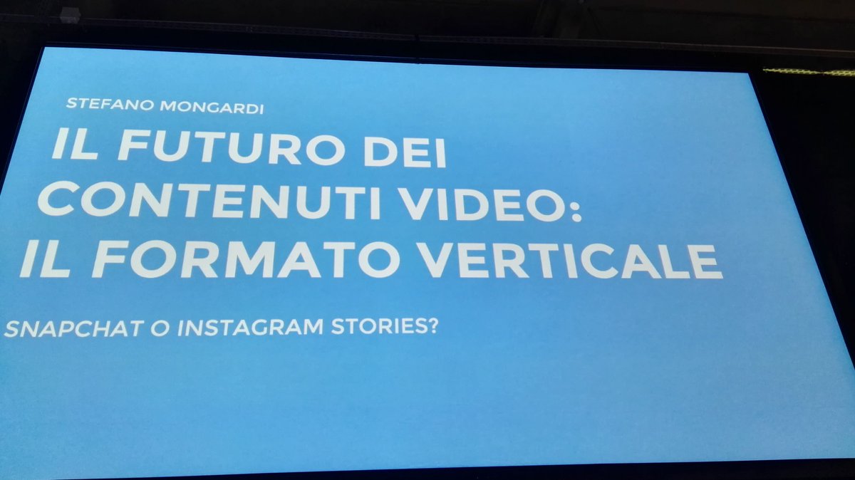 E sui contenuti video verticali? 
<a href="/SMDAYIT/">SMDAYIT</a> #SMDAYIT 
Il futuro dei video.