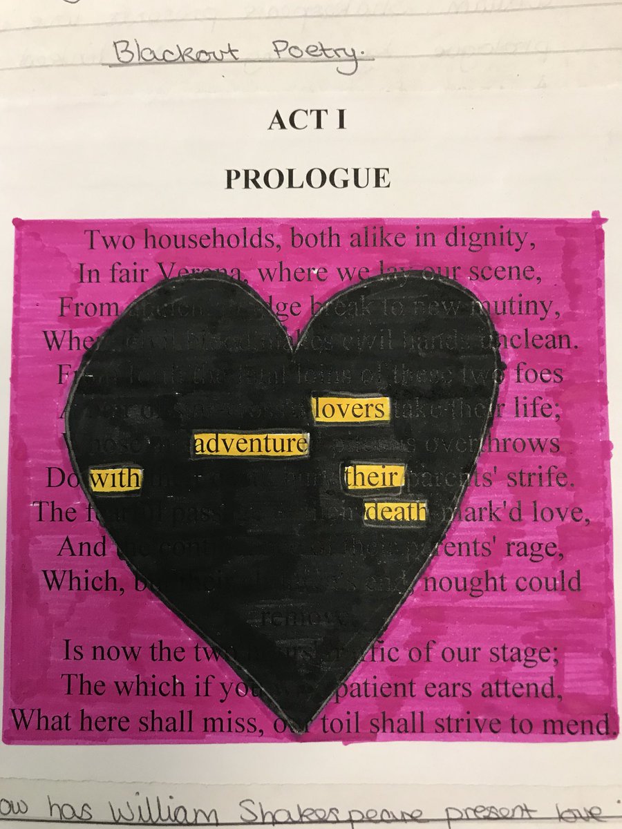Mr Collins On Twitter Romeo And Juliet Prologue Blackout