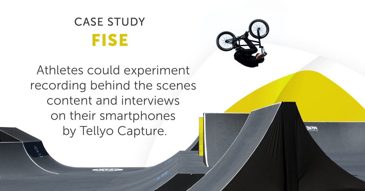 TellyoTV's tweet photo. Athletes could experiment recording behind the scenes content on their ๐ฑ thanks to #TellyoCapture @fiseworld https://t.co/N7cjdbOjNi https://t.co/HSjd49i8SM