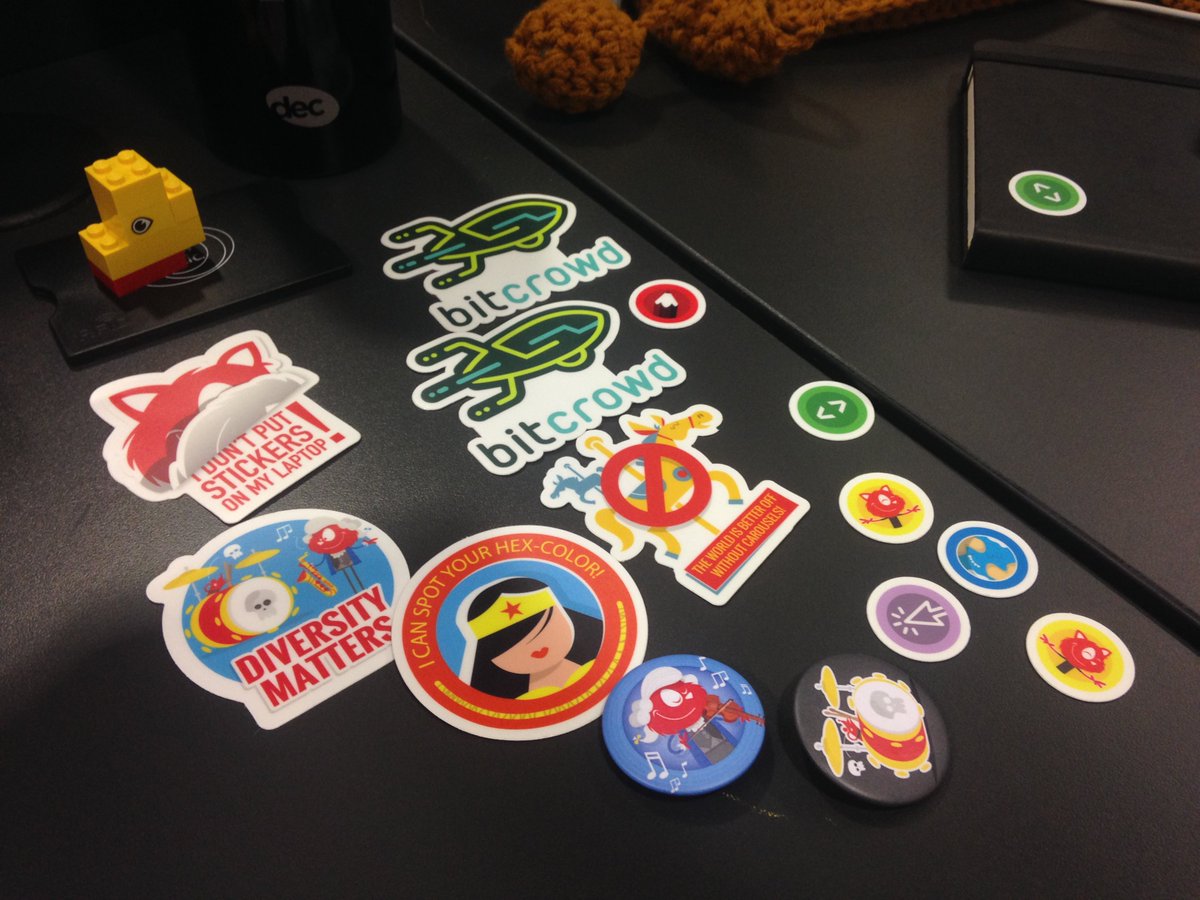 pagantis_eng's tweet photo. Workmates sharing #smashingconf stickers at DigitalOrigin's office. ❤️ https://t.co/GizIZCQBMH
