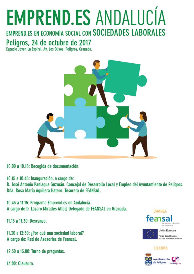 PeligrosSuena's tweet photo. El martes 24 Oct, Jornada ‘EMPREND.ES' en @espiralpeligros organizado por @feansalgranada y la Concejalía de Empleo y Desarrollo #dePeligros https://t.co/9MHNhZMgpN