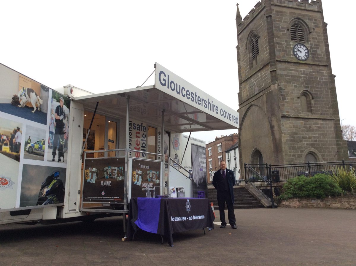 #NHCAW #CEV is parked at the clock tower, Coleford, so pop along and talk to the team about the National Hate Crime Awareness Week.