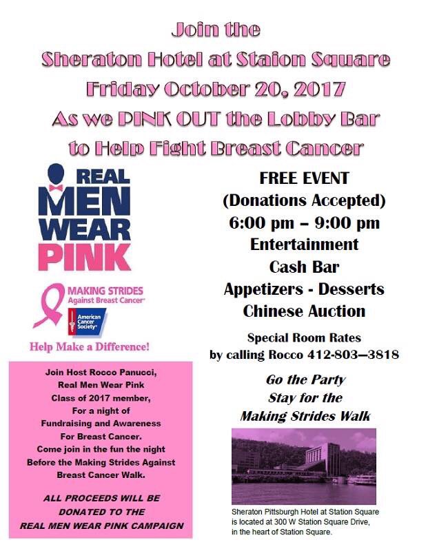 PghStrides's tweet photo. Start your Strides Weekend on Friday night & support one of our Real Men! You can also stay at the Sheraton for a discount rate! https://t.co/e1Nex7Dxe1