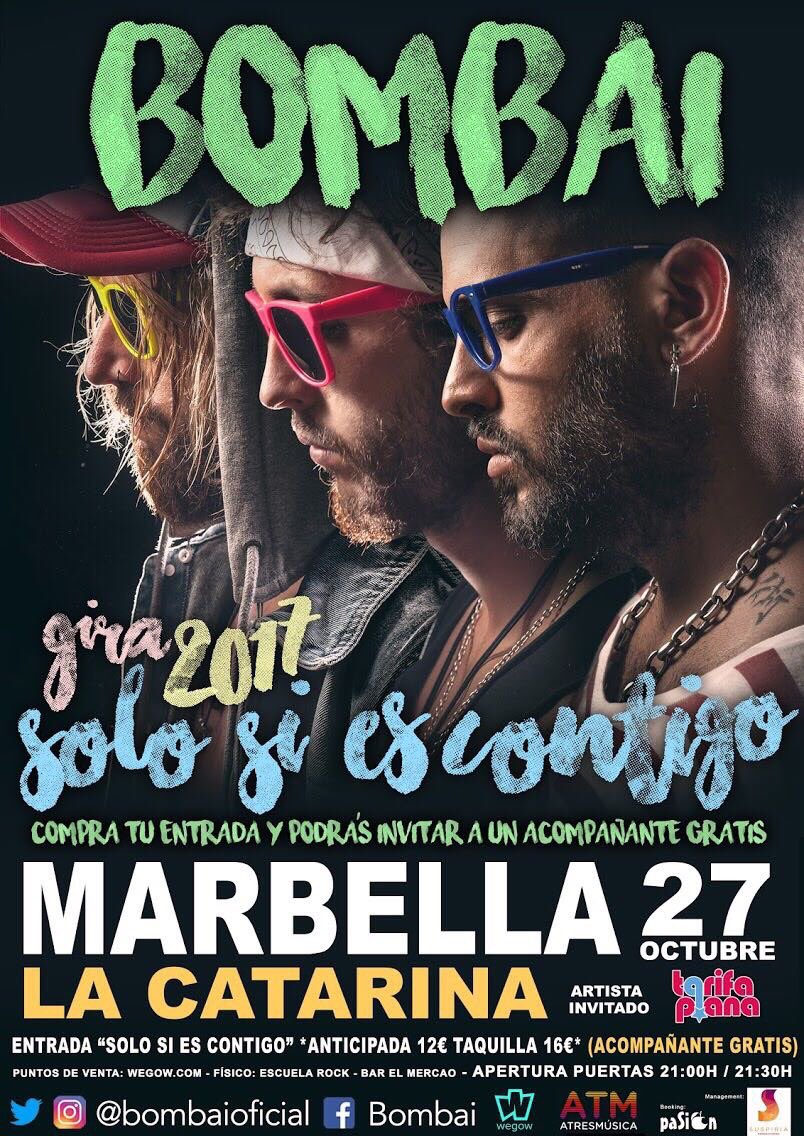 Hazte ya con tu entrada para #Márbella además se vienen nuestros amigos de <a href="/lostarifaplana/">Tarifa Plana</a> y lo pasaremos Yija.  Recuerda 2x1 en la entrada🤙