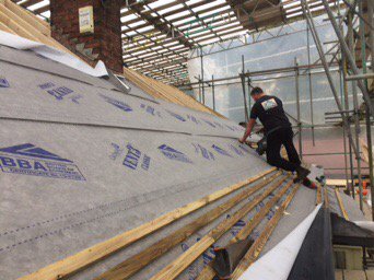 C_HRoofing's tweet photo. Indoor roofing with the Giant! https://t.co/A4DChMf0il