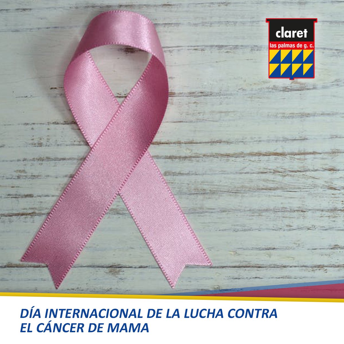 ClaretLasPalmas's tweet photo. Queremos mostrar todo nuestro apoyo a las #mujeres valientes que día tras día luchan para vencer esta enfermedad. #DíaMundialdelCáncerdeMama https://t.co/arFLDZ46qN