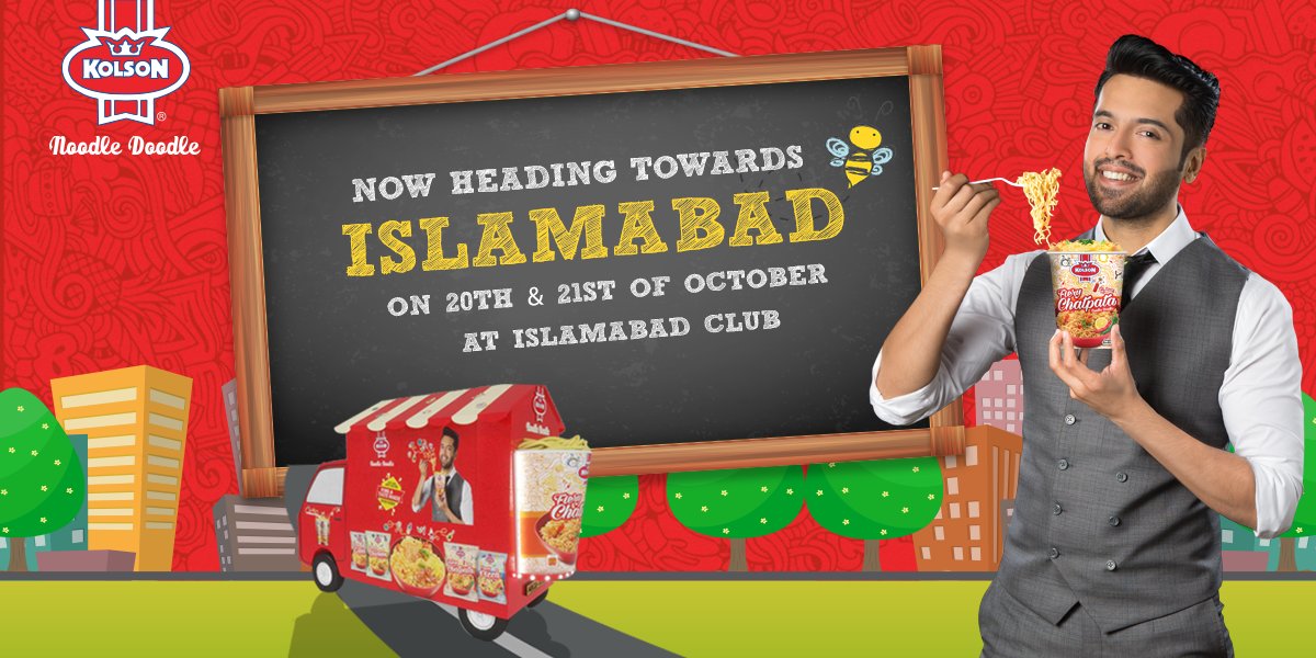 KolsonNoodle's tweet photo. Everyone in Islamabad! Get ready we are coming to your city.
#DawnSpellingBee #KolsonNoodleDoodle https://t.co/tF2nkt3SWb