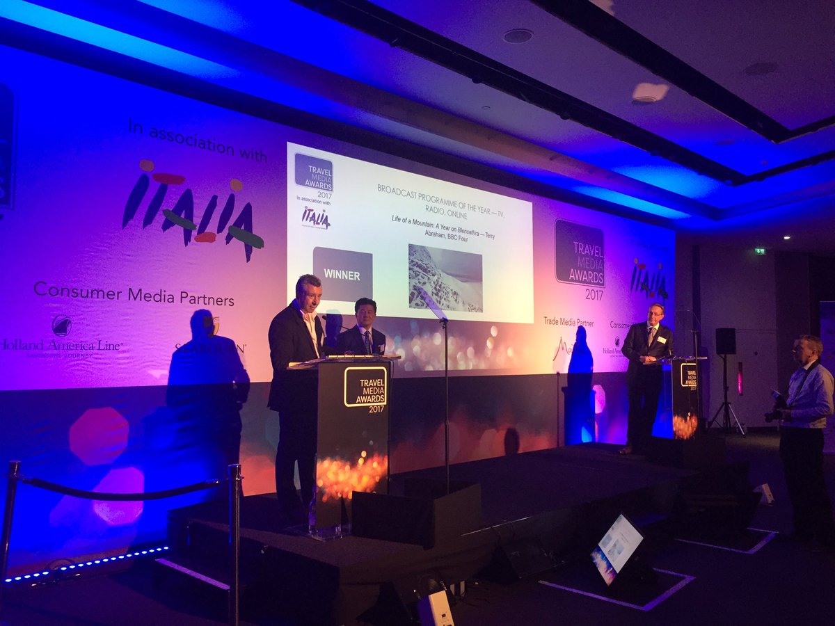 BlencathraTim's tweet photo. And the #TravelMediaAwards Travel Broadcast Programme of the Year is @terrybnd @BBCFOUR for Life of a Mountain: A Year on Blencathra !!! https://t.co/6oJbvfYE7v