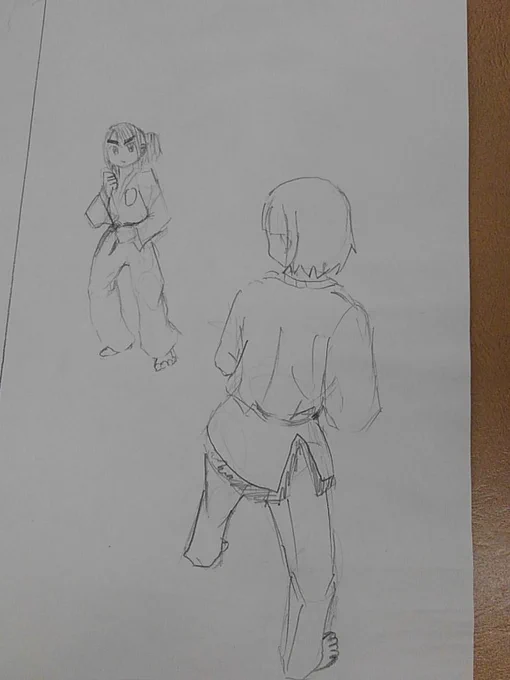テコンドー。左が良く出来たと思う。 https://t.co/D8i3Aqd8ng