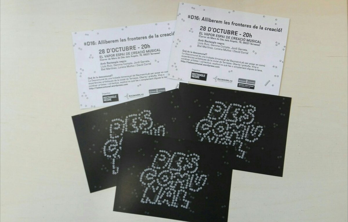 LaDescomunal_'s tweet photo. Els Flyers de #ladescomunal 16 ja són al carrer! Als bars, ateneus, biblioteques...No us quedeu sense, són xulíssims!
28oct.20h @TerrassaCM https://t.co/7NJsZXSKmI