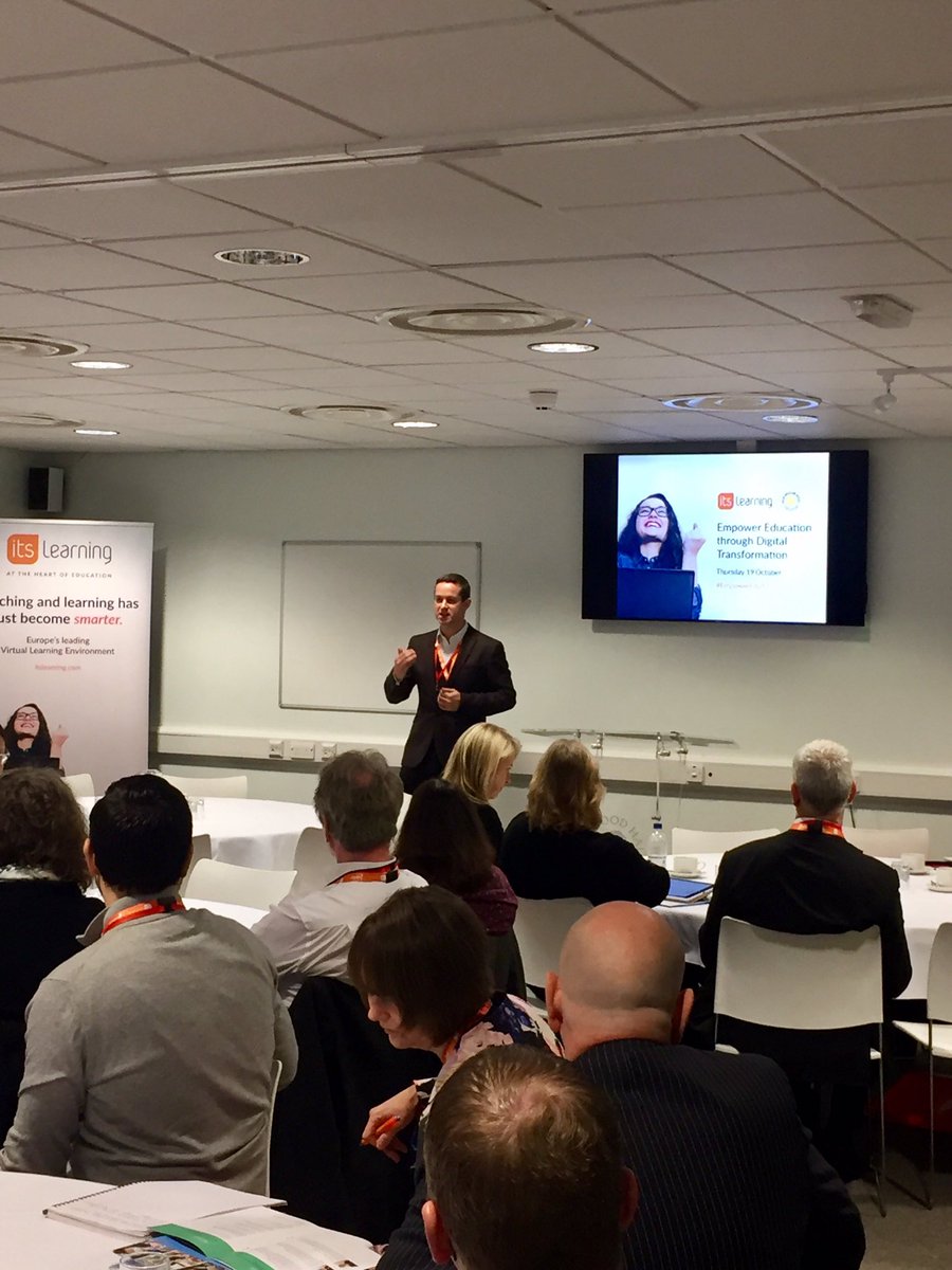 itslearningUK's tweet photo. Motivational pitch from @itslbarrysmith1 Empower Education through Digital Transformation #EmpowerEdu17 #FE #futurelearning https://t.co/zXQqugsOoD