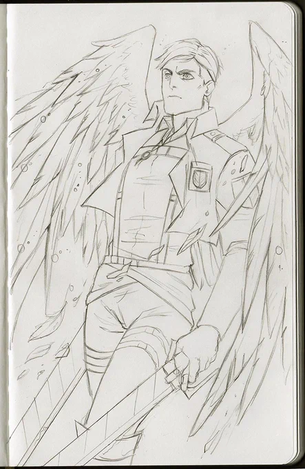 Working on today's inktober. Erwin Smith, most handsome commander ever.

#erwinsmith #shingekinokyojin 