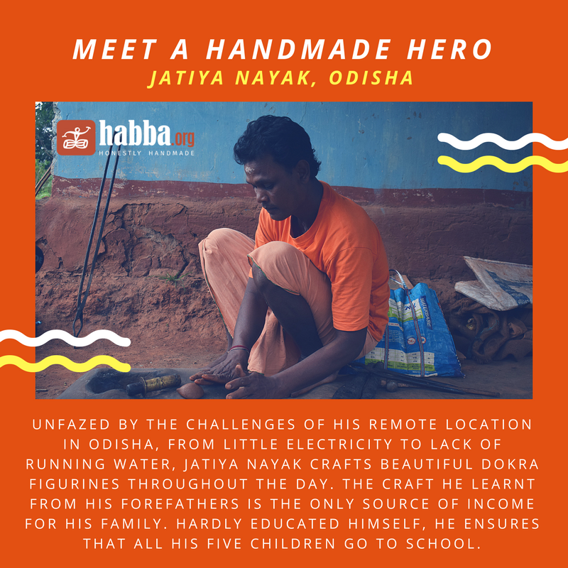 habbaorg's tweet photo. Meet yet another #HandmadeHero who is keeping the ancient #Dokra craft alive in its traditional form and glory. #HonestlyHandmade https://t.co/7Q7MdxDxoM
