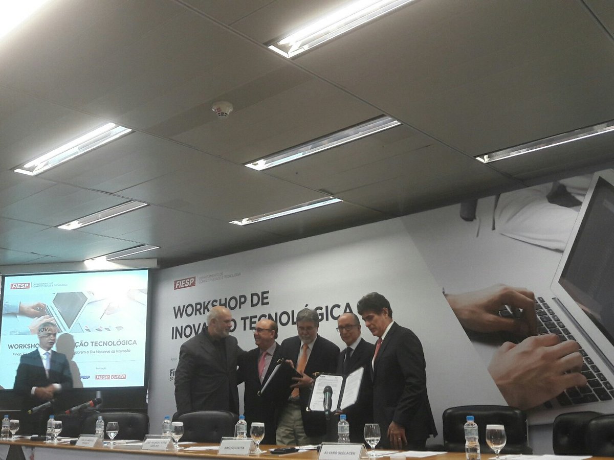 Finep's tweet image. Finep, @Fiesp, @Desenvolve_SP e @AgenciaFAPESP assinam acordo de cooperação visando fortalecer o Sistema Paulista de Inovação #DiadaInovação