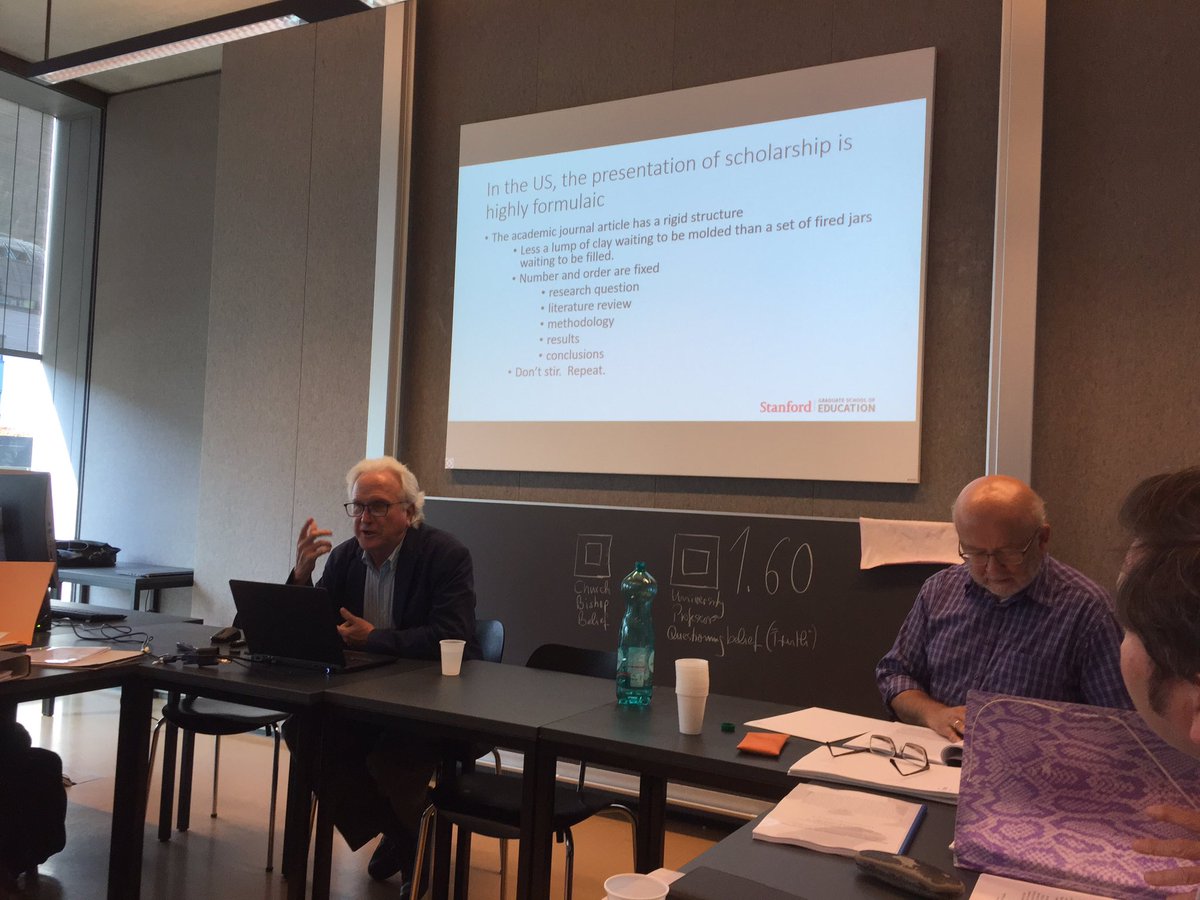 priem_karin's tweet photo. David Labaree on Turtles all the Way Down: Academic Presentation as a Stack of Formalism #research_community Bressanone Leuven https://t.co/aQWtDuIO9I