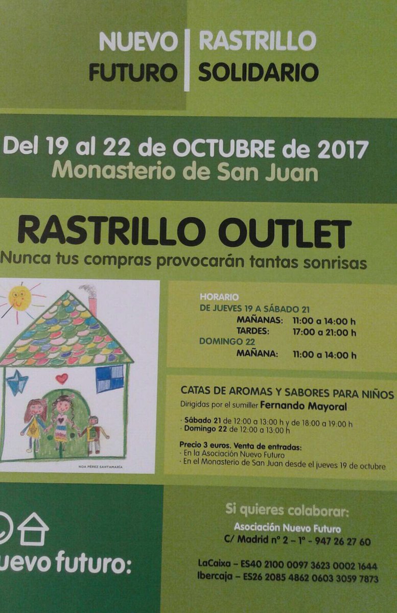 Hoy empieza el mercadillo de @Nuevo_Futuro_BU en el Monasterio de San Juan. Gracias por colaborar <a href="/Joaquin08011972/">🏔❄Joaquin❄🏔</a> @JaviCanoHernan @jaimii91