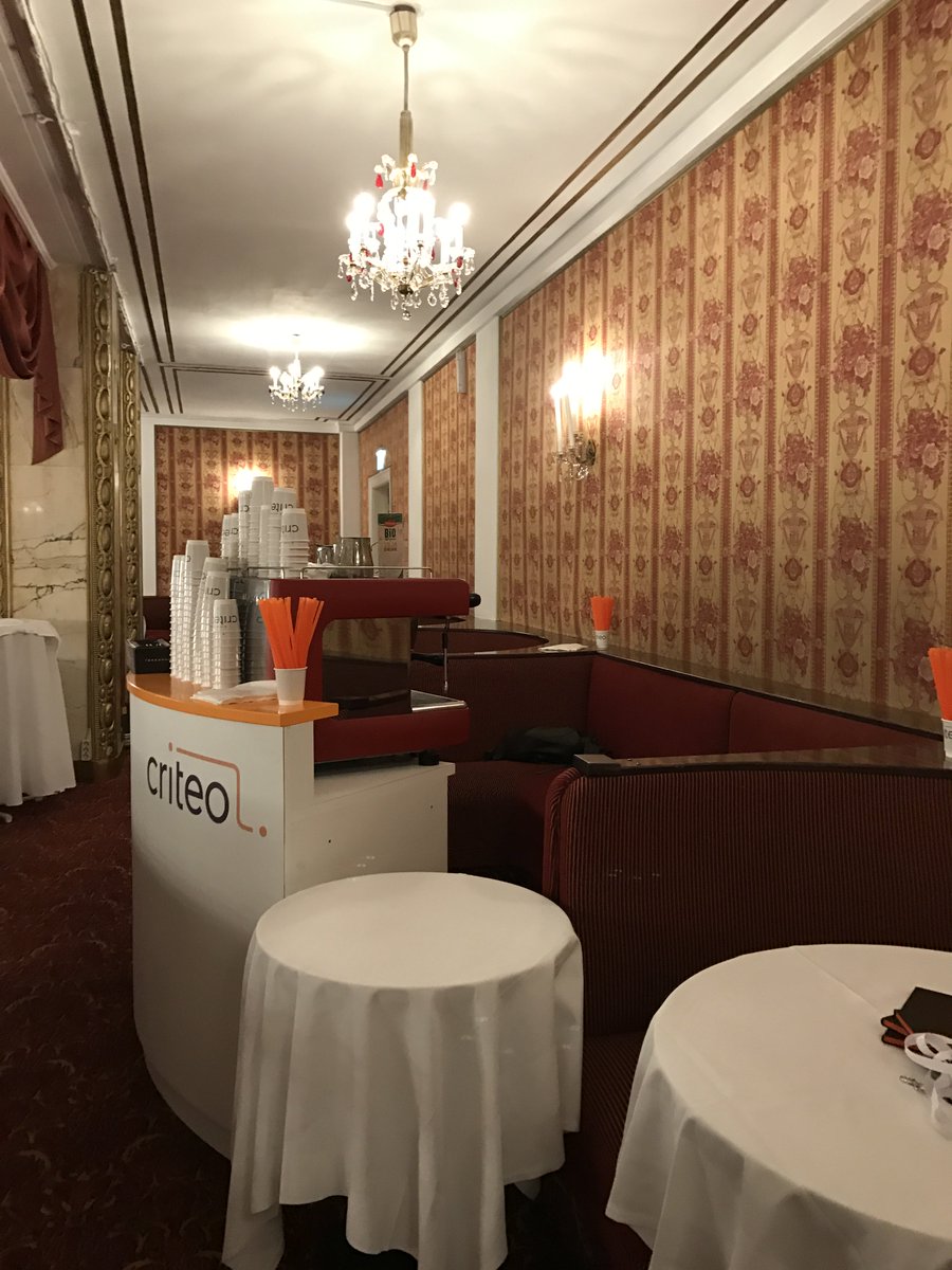 criteo's tweet photo. Need a recharge at #ProgrammatiCon? Stop by the Criteo Café to grab a cup of coffee and wake up to the #VibrantFuture https://t.co/iI8cZ1fKdE