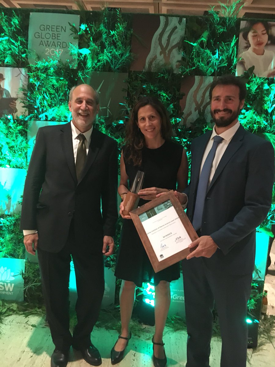 ... and we are the proud winners of this year’s #GreenGlobeAwards Natural Environment Award!!! <a href="/Dr_AlexandraCam/">Dr Alex Campbell</a> <a href="/SydneyMarine/">Sydney Marine</a> <a href="/UNSWScience/">UNSW Science</a>