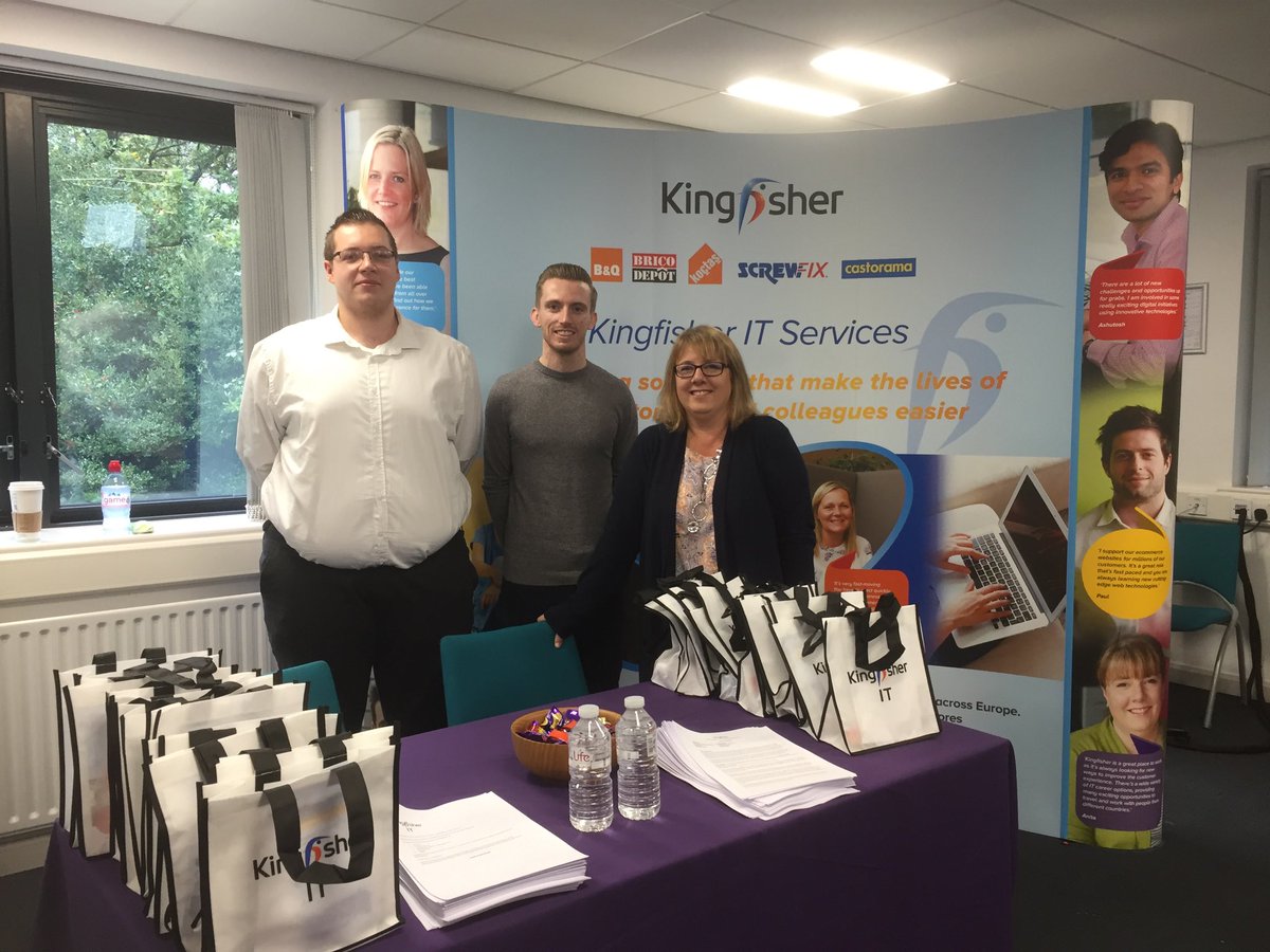 asj1969's tweet photo. We are all ready @KingfisherIT for Day 2 #careersBU highlighting our placements and graduate roles @BUJobShop https://t.co/crz7qwKf6Q