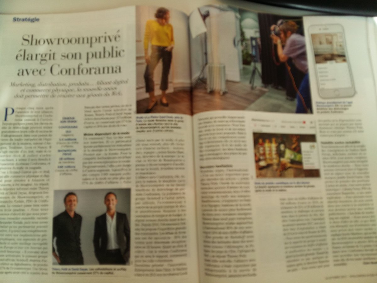 ClaireBouleau's tweet photo. Découvrez les dessous de l'alliance #Showroomprivé #Conforama avec les éclairages de @AlexandreNodale @tpetit58 @DavDayan ds @Challenges ! https://t.co/qOS1EDPWzS