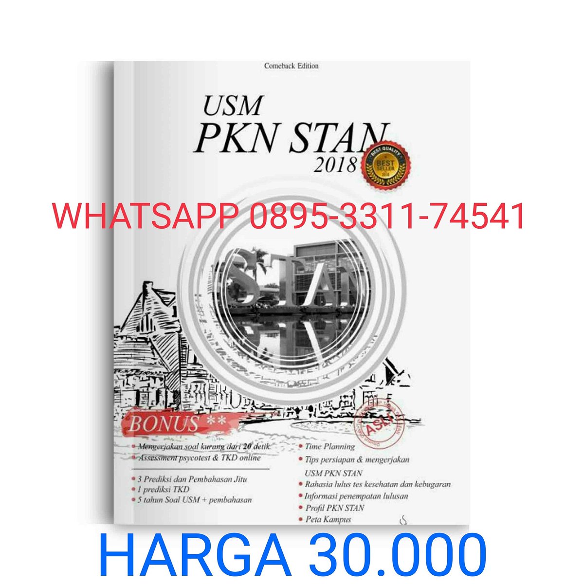 BUKU USM PKN STAN MURAH
Pemesanan wa 0895-3311-74541
bit.ly/2yzb3Zm