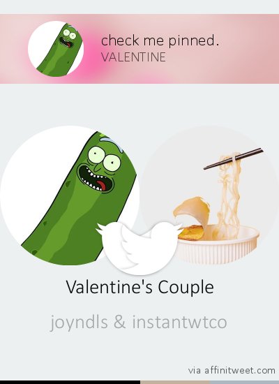 joyndls's tweet photo. [Valentine] @joyndls's Valentine should be @instantwtco! Who should be yours?
via https://t.co/8dwEQwRldM https://t.co/u15HHCQ38A