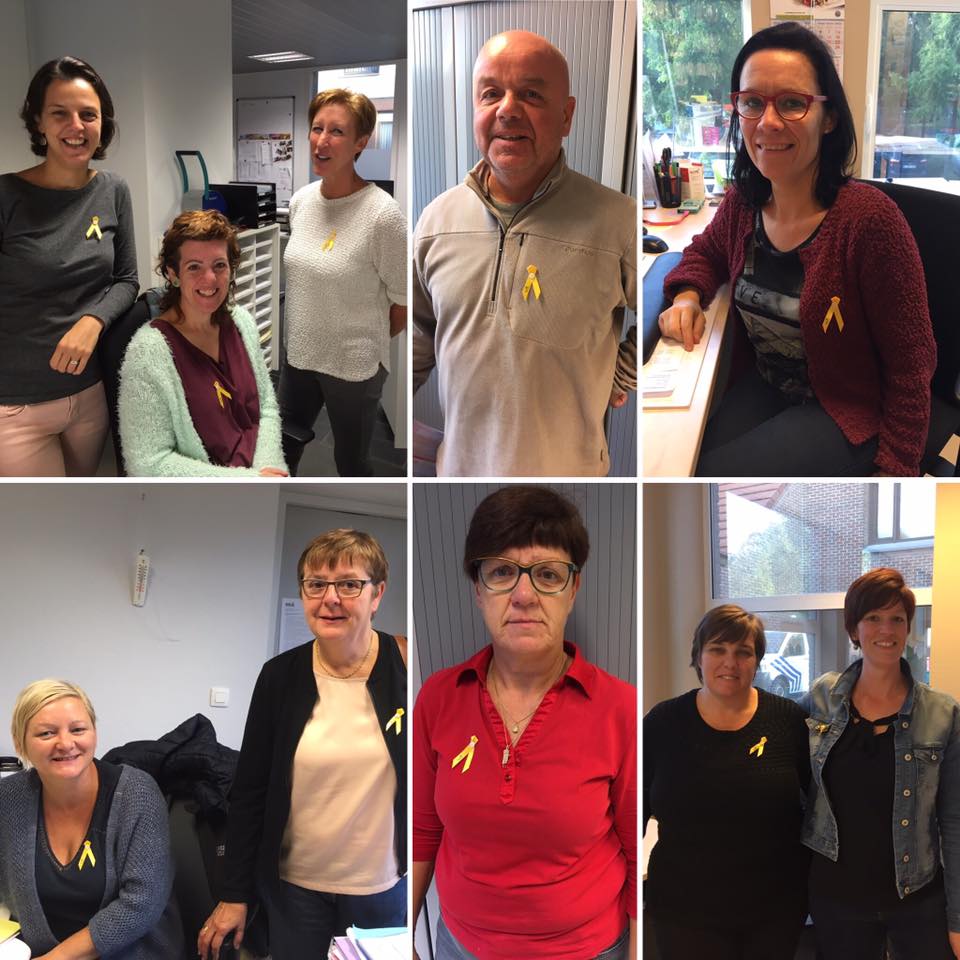 ingelmunster's tweet image. Ook het personeel toont hun solidariteit tijdens deze #dagtegenkanker!