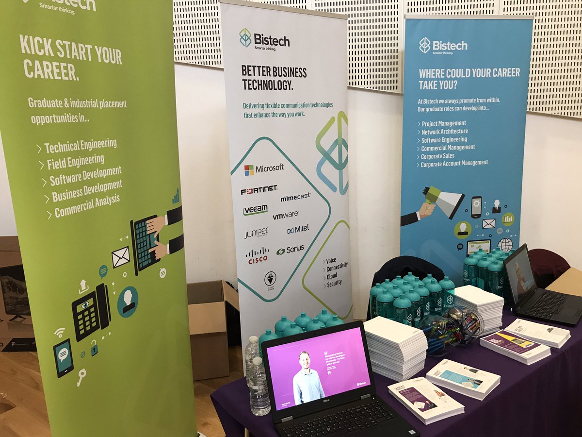 VictoriaThatchr's tweet photo. I'm with fellow Bistech'er and @bournemouthuni alumni James, talking tech careers @ the @BUcareersweb fair, come say hi! https://t.co/ubItjxzrU1