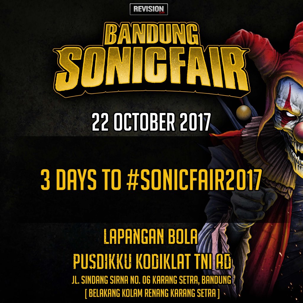 3 hari menuju #SONICFAIR2017. Info pembelian tiket sonicfair.com