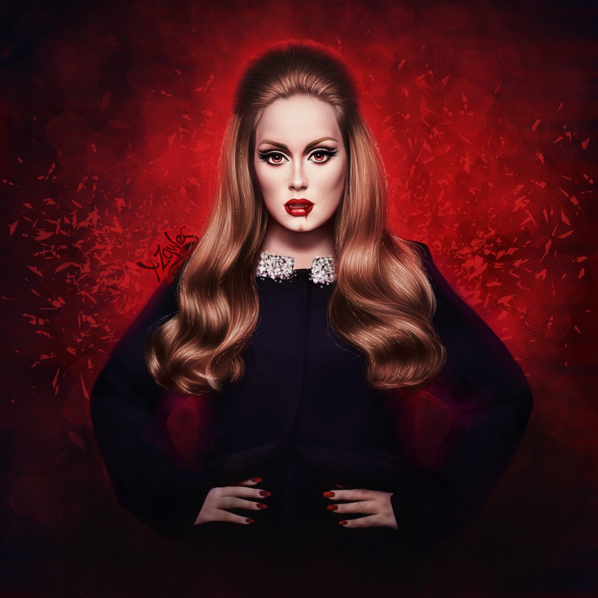 xzawes's tweet image. Adele the Vampire 🌹