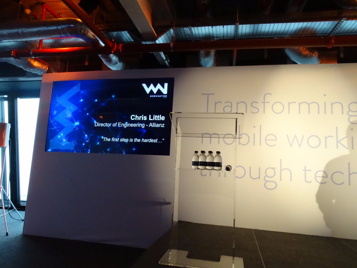 WorkNationConf's tweet photo. #MobileWorkforceManagement has benefited our end users which reflects in our #NPS & improved employee engagement @allianzuk #WorkNation2017 https://t.co/tpEog1djQE
