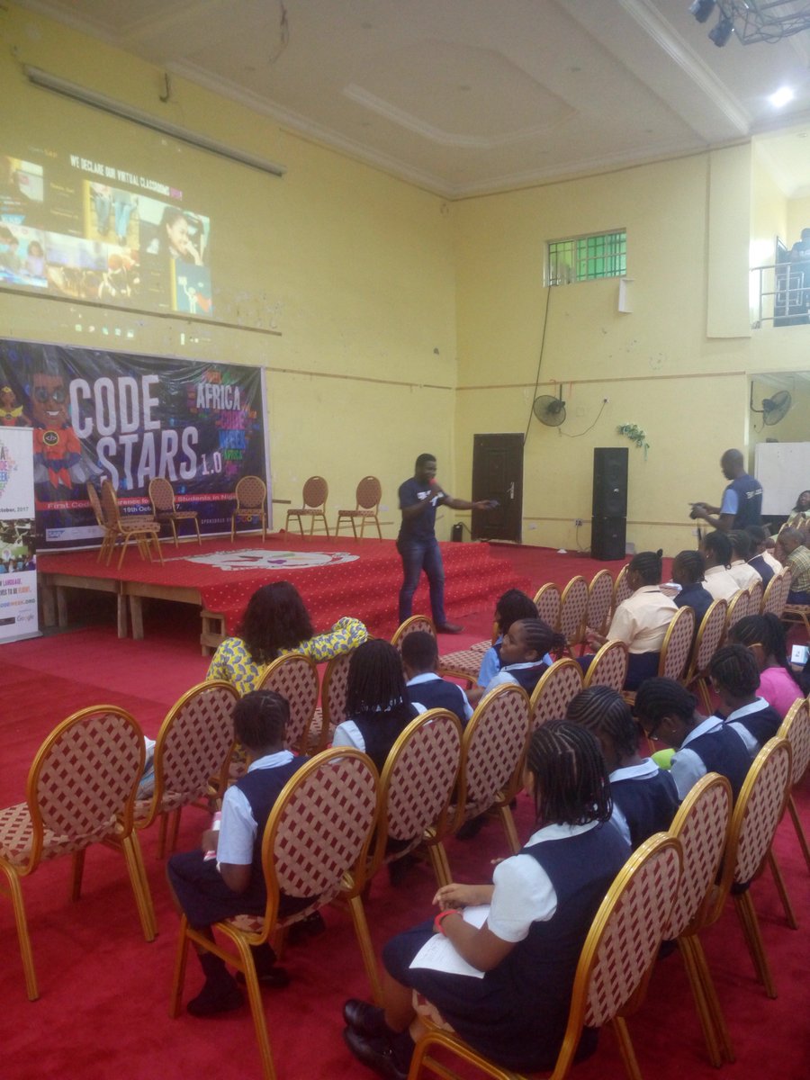 codestars's tweet image. Opening speech by the Team Lead, ACW Lagos, Temitayo Adegoke @AfricaCodeWeek @sap4good @SAPAfrica @CTScienceCenter