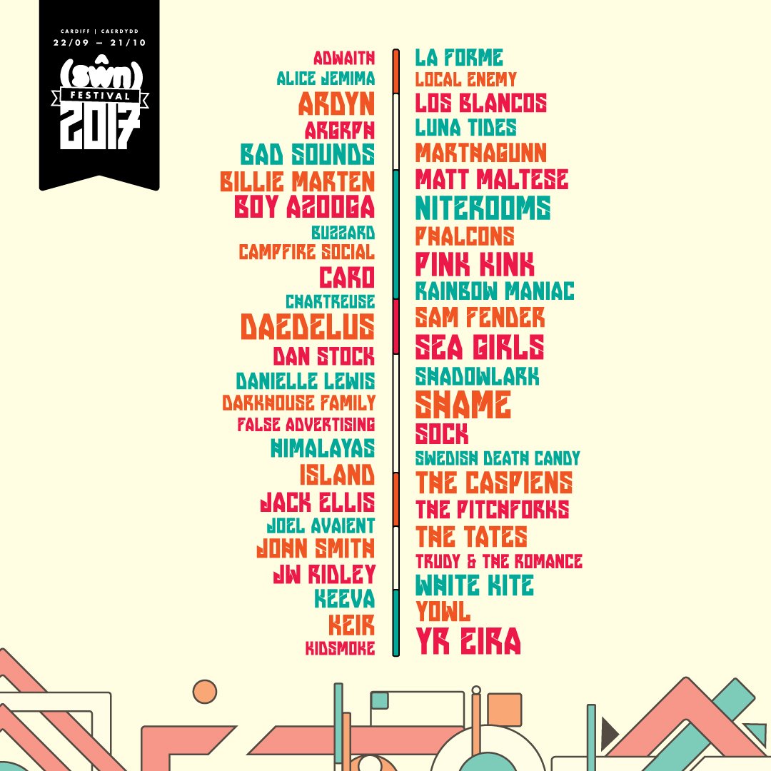 SwnFestival's tweet photo. We're bringing some of the best new acts to Cardiff this Sat for Discovery Day! 

Get all the details here >> https://t.co/cZlyVQlQCl https://t.co/dVCb14o9mT