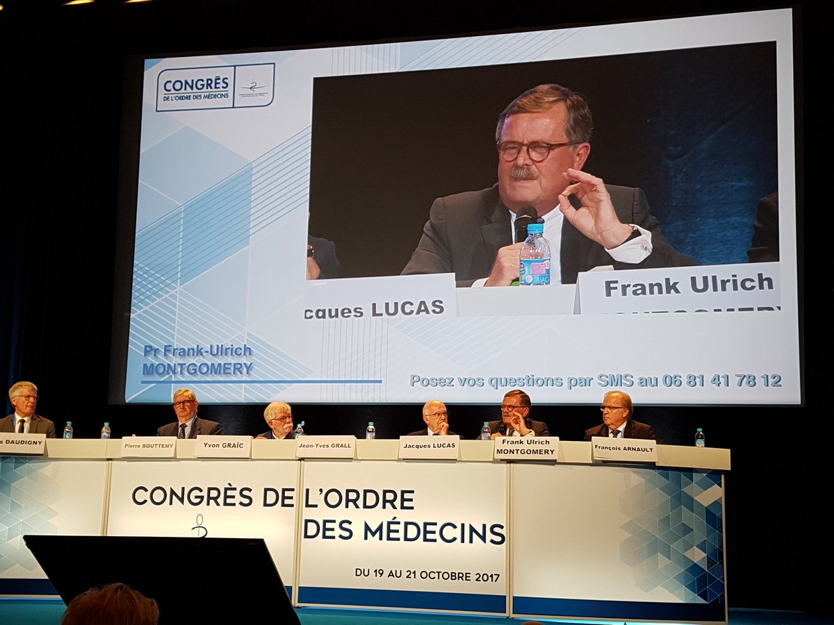 CDOM42's tweet photo. #DirectCNOM #CongresCNOM 2017 l'intervention de #FrankUlrichMontgomery Pt de l'ordre Allemand des medecins 🇩🇪 @BAEKaktuell https://t.co/ZZiGvfWxdc