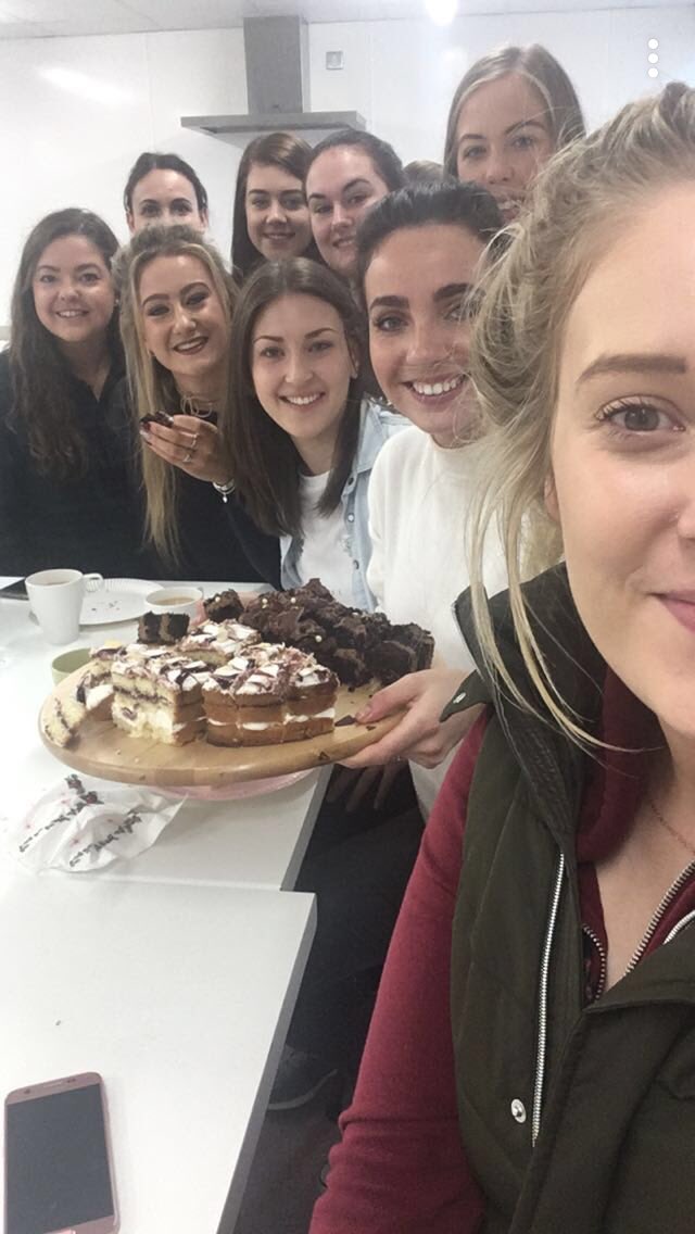 E12Toner's tweet photo. A morning full of cakes from @GrahamsBakery #wearitpink #CMFIUUBS @UlsterUni @UUSC @FoodNIHour  @Food_NI @wearitpink https://t.co/7oSzYnDDxW