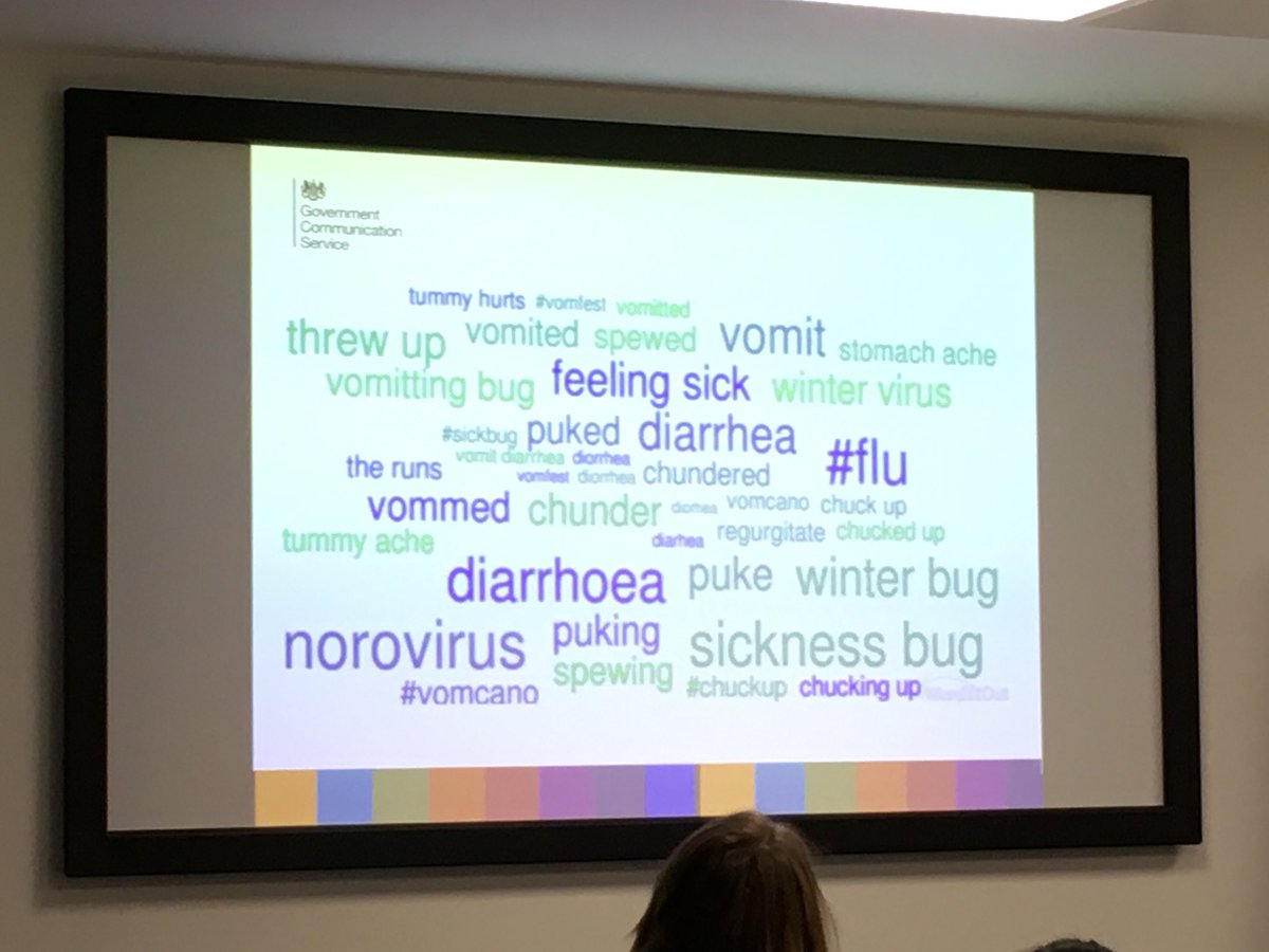 JennyCornish's tweet photo. Social media is so glamorous - @UKgovcomms explaining how they targeted norovirus messaging #CommsAcad @LGcomms https://t.co/leeVHQAi4A
